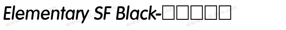 Elementary SF Black字体转换